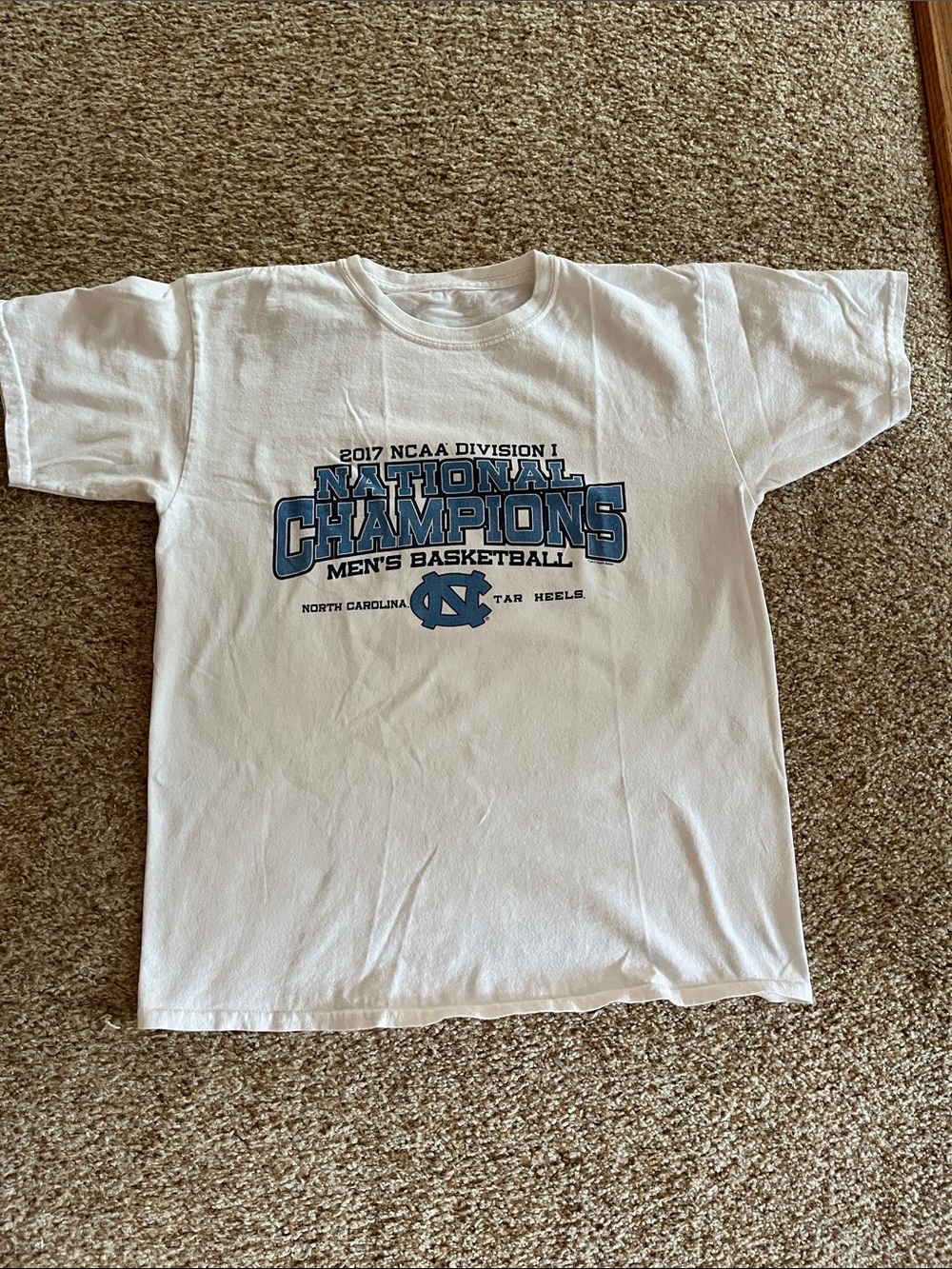 North Carolina Tar Heels 2017 National Champions White Tee